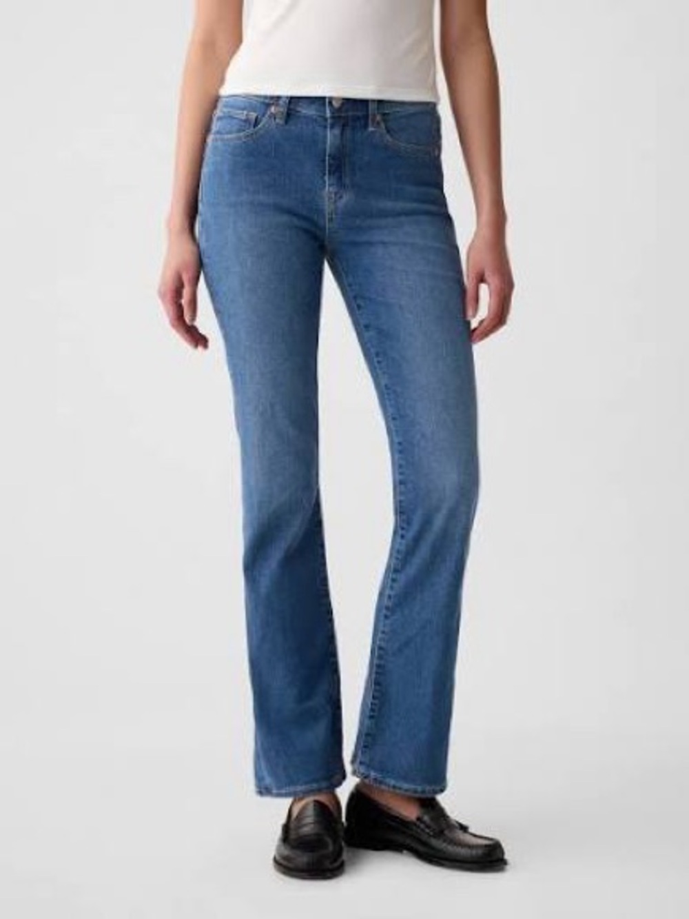 Gap Mid Rise Baby Boot jeans, medium wash